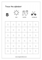 Free Printable Tracing Letters - Letter Tracing Lowercase - Alphabet Tracing Worksheets - Small Letter s