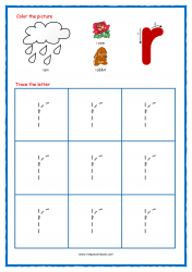 Free Printable Tracing Letters - Letter Tracing Lowercase - ABC Tracing Worksheets - Small Letter (Lowercase) r