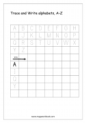 Alphabet Tracing Worksheets - Alphabet Tracing Sheet - Uppercase/Capital Letters A-Z