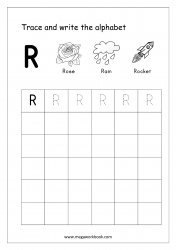 Alphabet Tracing Worksheets - Alphabet Tracing Sheet - Uppercase/Capital Letter R