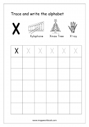 Alphabet Tracing Worksheets - Alphabet Tracing Sheet - Uppercase/Capital Letter X