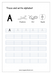 Alphabet Tracing Printables - Free Alphabet Tracing Worksheets - Uppercase/Capital Letter A