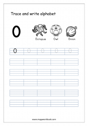 Alphabet Tracing Printables - Free Alphabet Tracing Worksheets - Uppercase/Capital Letter O