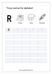 Alphabet Tracing Printables - Free Alphabet Tracing Worksheets - Uppercase/Capital Letter R