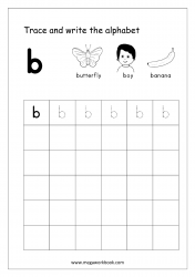 Kindergarten Alphabet Worksheets - Free Printable Alphabet Worksheets - Alphabet Writing Worksheets - Lowercase/Small Letter b