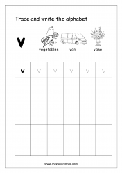 Kindergarten Alphabet Worksheets - Free Printable Alphabet Worksheets - Alphabet Writing Worksheets - Lowercase/Small Letter v
