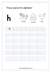 Kindergarten Alphabet Worksheets - Free Printable Alphabet Worksheets - Alphabet Writing Worksheets - Lowercase/Small Letter h