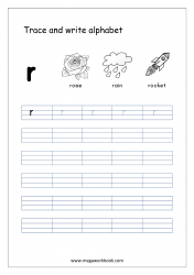 Kindergarten Alphabet Worksheets - Free Printable Alphabet Worksheets - Alphabet Writing Worksheets - Lowercase/Small Letter r