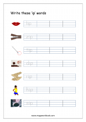 CVC Words Ending With 'ip' (CVC Words Writing Worksheets)