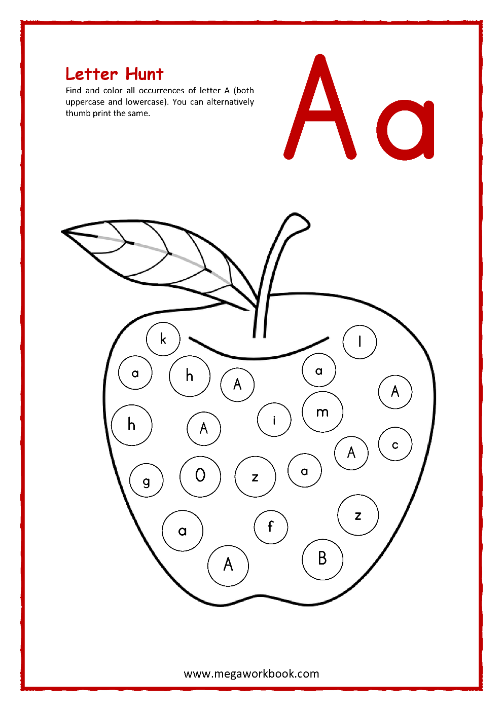 Letter A Activities - Letter A Worksheets - Letter A ...