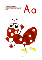 Letter_A_Activities_A_For_Ant_Thumb_Printing_Activity_Printable_Worksheet