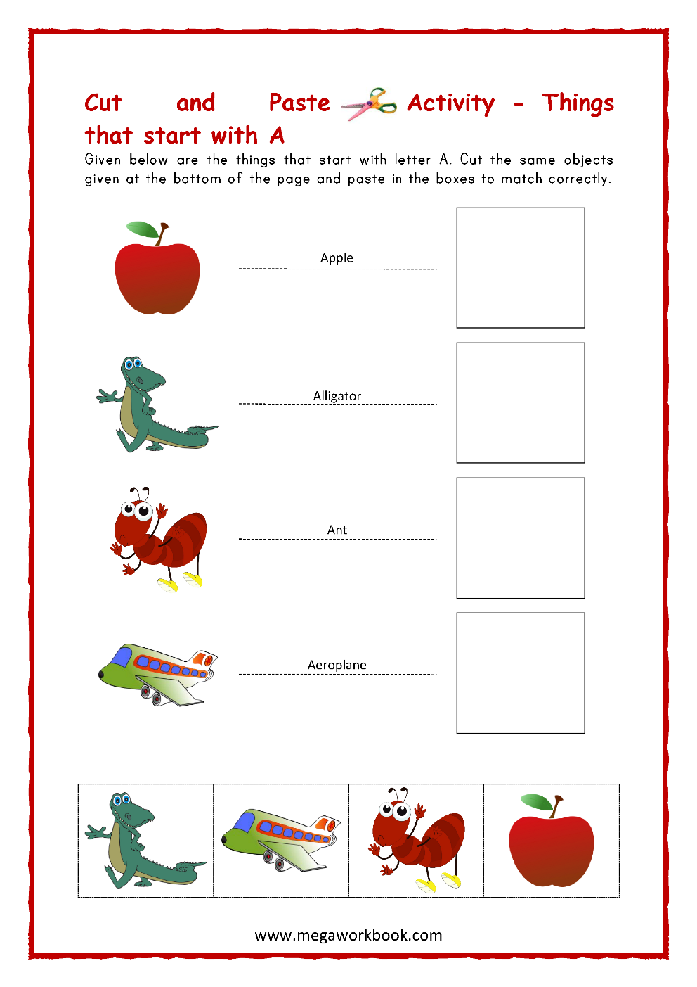 Letter A Activities - Letter A Worksheets - Letter A Activity