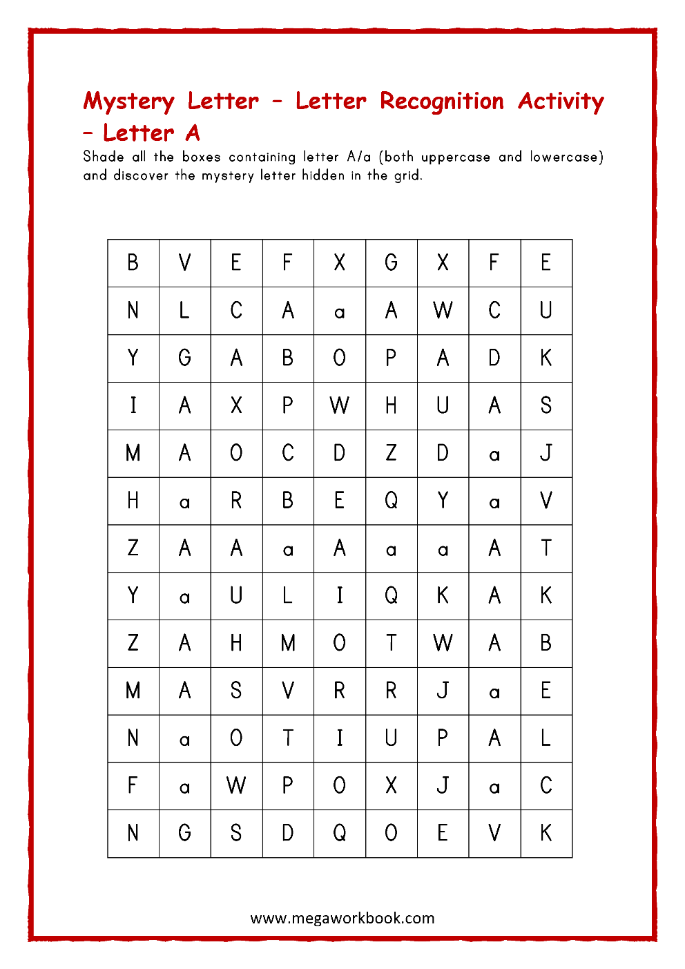 Letter A Activities - Letter A Worksheets - Letter A Activity