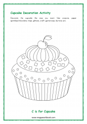 Letter_C_Activity_Printable_Worksheet_Preschoolers_C_For_Cupcake_Decorate_Your_Cupcake_Cut_And_Paste