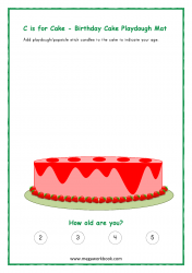 Birthday Cake Playdough Mat