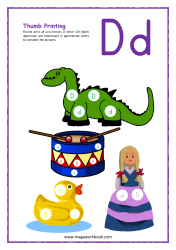 Letter_D_Activity_Printable_Worksheet_Preschoolers_Thumb_Printing_Things_Starting_D