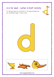 d for duck - Small d