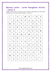 Letter_D_Activity_Printable_Worksheet_Preschoolers_Mystery_Letters_Letter_Recognition_Activity_Capital_And_Small_D