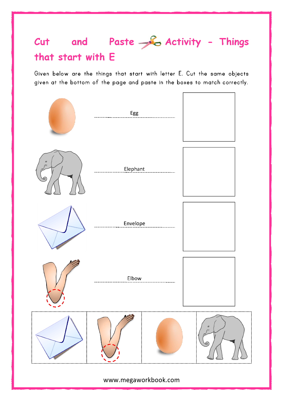 Letter E Activities Letter E Worksheets Letter E Activities For Preschoolers Letter E Printables Megaworkbook