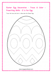 Letter_E_Activity_Printable_Worksheet_Preschoolers_E_For_Egg_Prewriting_Easter_Egg_Decoration_Line_And_Curve_Tracing