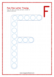 Uppercase Letter F Worksheet And Activity For Preschool - Pom Pom Tracing