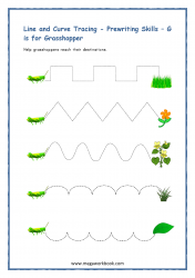 Letter_G_Worksheet_Activity_Printable_Preschool_G_For_Grasshopper_Prewriting_Skills_Line_And_Curve_Tracing