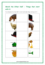 Letter_H_Worksheet_Cut_And_Paste_Match_Half_Things_Starting_With_H_Activity_Printable_For_Preschool_H_Hippo_Hen_Hat_Helicopter_Honey