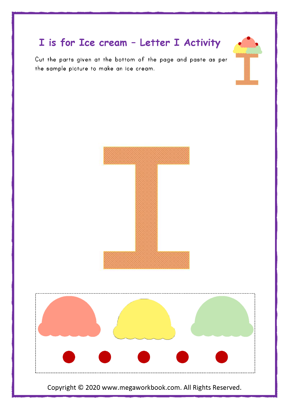 Letter I Worksheets - Letter I Crafts - Letter I Activities For Throughout Letter I Template For Preschool