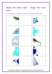 Letter_I_Worksheet_Cut_And_Paste_Match_Half_Things_Starting_With_I_Activity_Printable_For_Preschool_I_Iguana_Iron_Igloo_Ice_Ink
