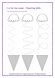 Letter_I_Worksheet_Prewriting_Skills_Activity_Line_Curve_Tracing_Printable_For_Preschool_I_For_Ice_Cream