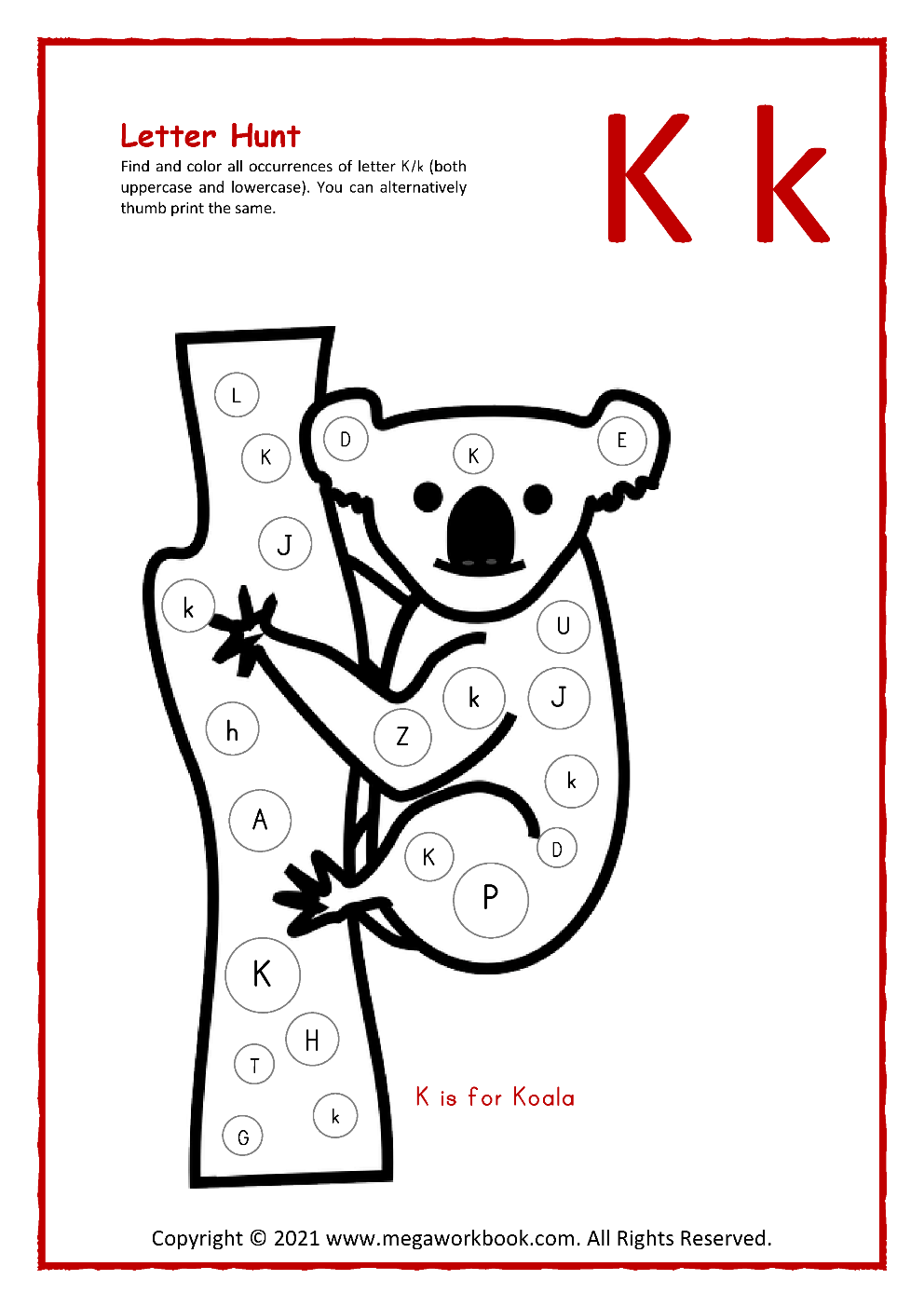 Letter K Worksheets - Letter K Activities For Preschoolers - Letter K