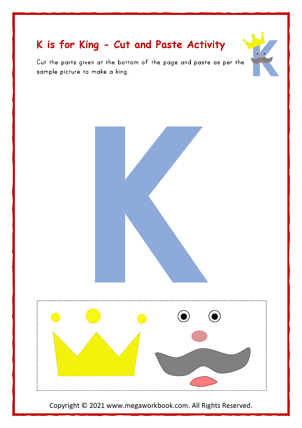 letter k worksheets letter k activities for preschoolers letter k crafts letter k printables megaworkbook