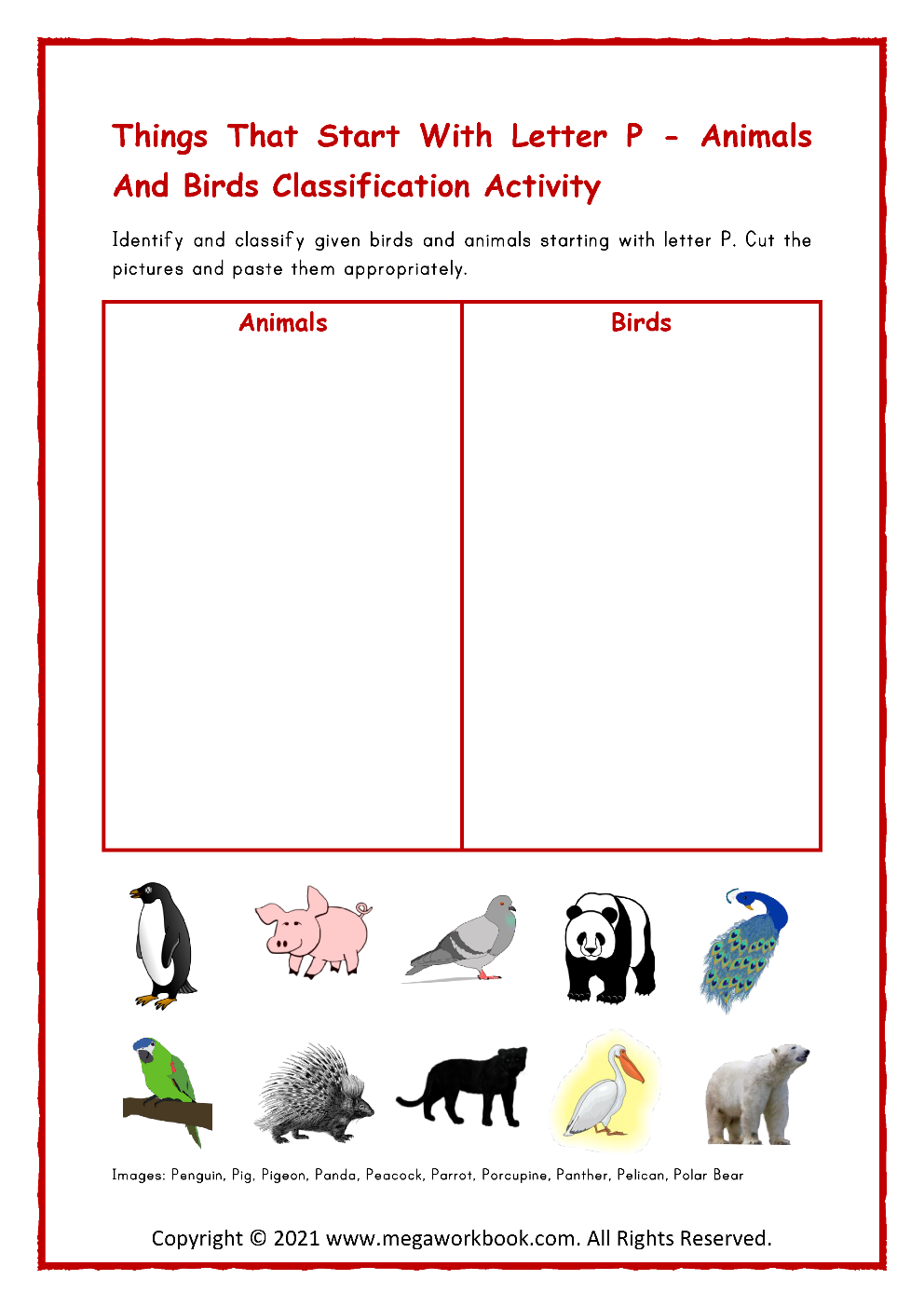 Letter P Activities Preschool - Letter P Worksheets - Letter P Crafts -  Letter P Printables - MegaWorkbook