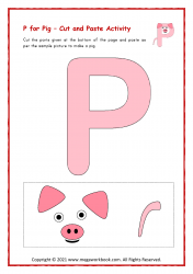 Capital_Letter_P_Activities_Preschool_Cut_And_Paste_Craft_Worksheet_P_For_Pig_Printable