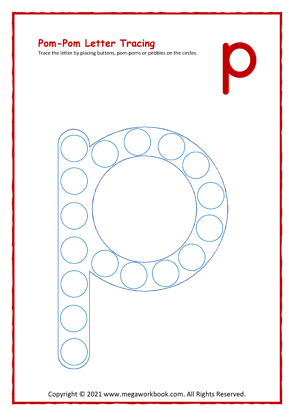 Penguin lowercase and uppercase single letter traceable printable preschool worksheet