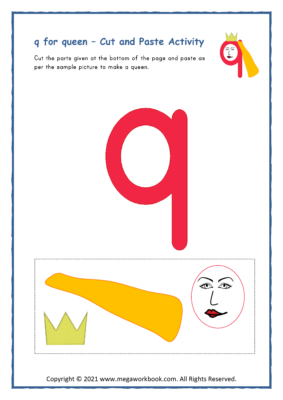 Letter Q Activities Preschool - Letter Q Worksheets - Letter Q Crafts - Letter  Q Printables - Megaworkbook