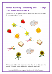 Letter_S_Activities_Preschool_Picture_Matching_Worksheet_Printable_Things_Starting_With_S