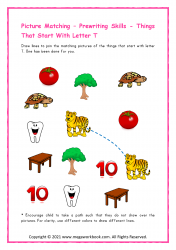 Letter_T_Activities_Preschool_Picture_Matching_Worksheet_Printable_Things_Starting_With_T