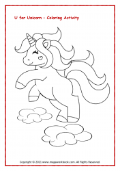 Letter_U_Activities_Preschool_Worksheet_Printable_U_For_Unicorn_Coloring_Page