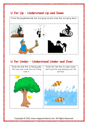 Letter_U_Activities_Preschool_Worksheet_Printable_Critical_Thinking_Under_And_Over_Up_And_Down_Opposite