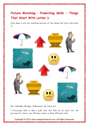 Letter_U_Activities_Preschool_Picture_Matching_Worksheet_Printable_Things_Starting_With_U