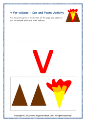 Small_Letter_v_Activities_Preschool_Cut_And_Paste_Craft_Worksheet_v_For_volcano_Printable