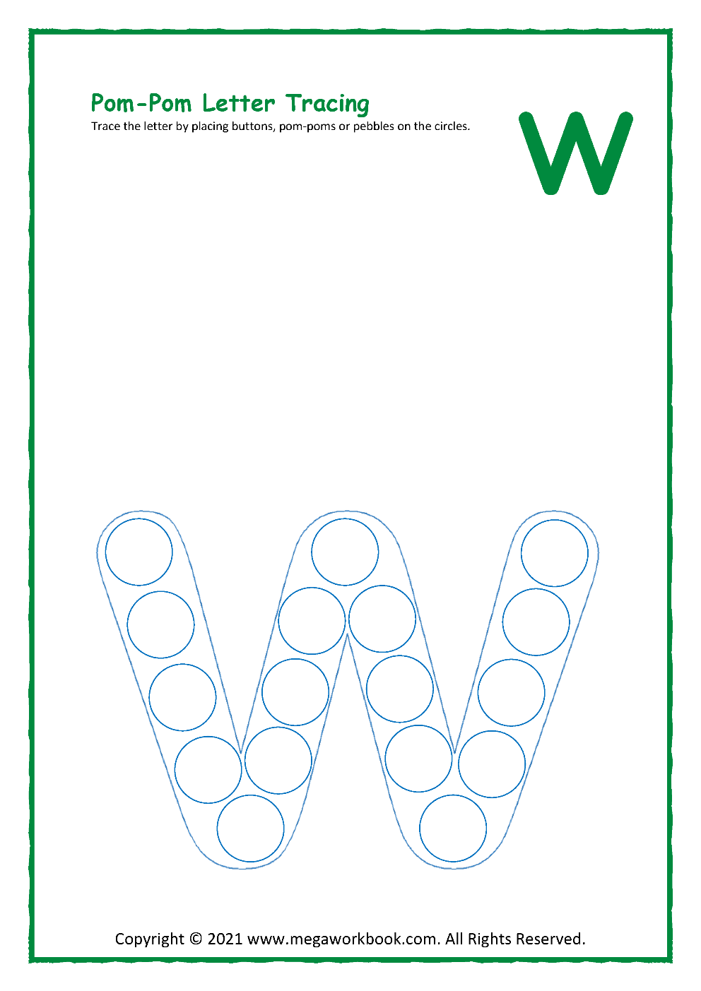 Letter W Activities for Preschool - Letter W Worksheets - Letter W Crafts - Letter W Printables - MegaWorkbook for Letter W Worksheets Free Printables