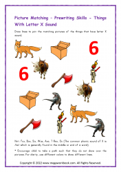 Letter_X_Activities_Preschool_Picture_Matching_Worksheet_Printable_Things_With_Letter_X_Sound