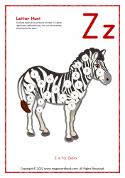 Letter Hunt (Z For Zebra)