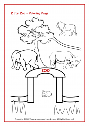 Coloring Page (Zoo)