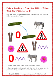 Letter_Z_Worksheet_Kindergarten_Picture_Matching_Activities_Printable_Things_With_Letter_Z_Sound