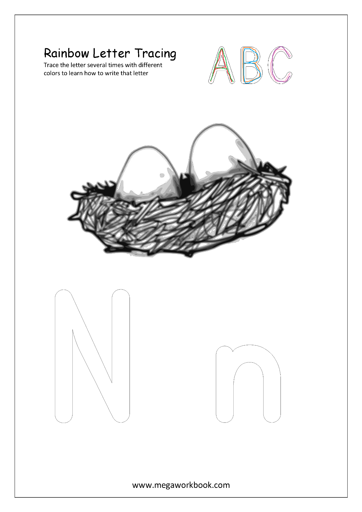 free printable rainbow writing worksheets rainbow letter