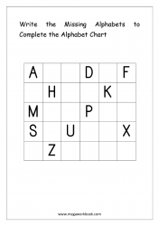 Alphabet Ordering Worksheet - Write The Missing Alphabets