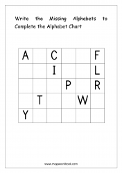 Alphabet Ordering Worksheet - Write The Missing Alphabets